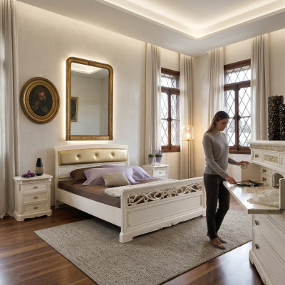 Bed Bedroom Furniture Set Complete Set Double Sets Beds 3 pcs.