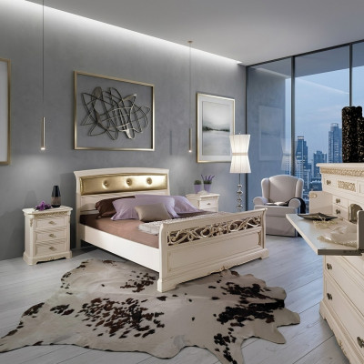 Bed bedroom furniture double beds luxury furnishing Vaccari cav giovanni new