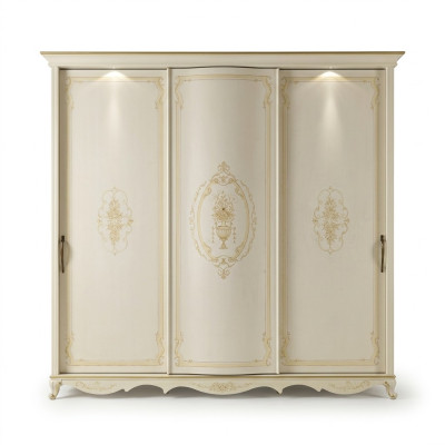 Solid wood wardrobe, bedroom furniture design wardrobe, white cupboards