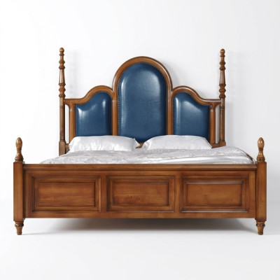 Double bed wood upholstery luxury bedroom beds double bed frame