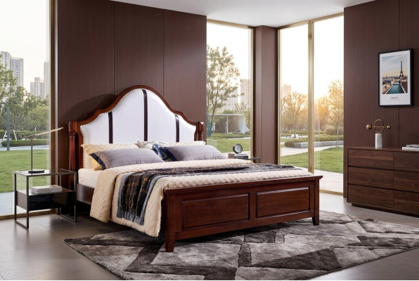 Bedroom beds double bed frames wood double bed upholstered bed