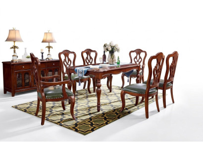 Complete set of 6 chairs dining room group wood chair luxury furniture baroque
