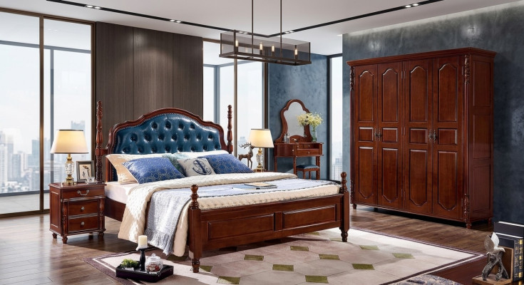 Double bed frame luxury bedroom bed double bed wood beds new