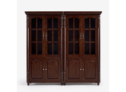 Bookshelf Display Cabinet Shelf Wood Cabinet Bookcase Furniture 2-piece