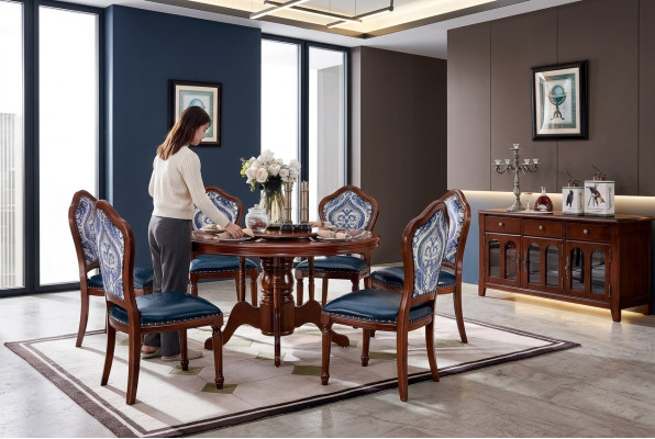 Dining Room Round Tables, Dining Table Design, Table Furniture, Solid Wood, Luxury