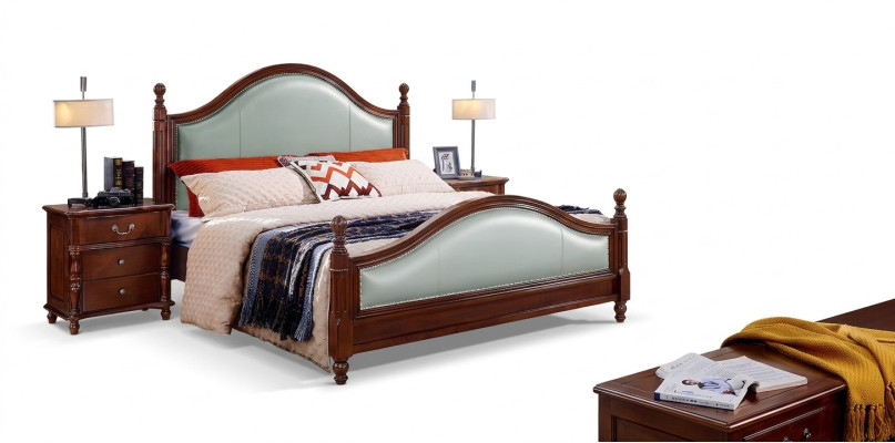 Bed double bed wooden bed furniture solid wood bedroom wood beds