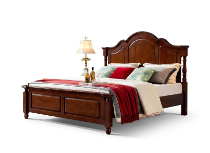Classic double bed bedroom bed furniture wood beds solid brown