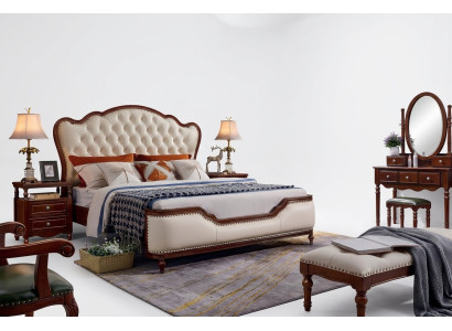 Bedroom bed 180x200, 2 bedside tables, 3-piece luxury bedroom set