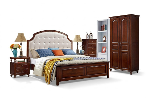 Bed Furniture Wood Design Beds Solid Wood Double Bed Bedroom Classic