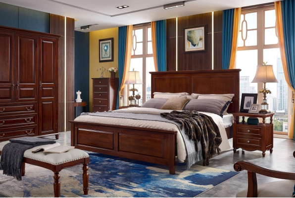Luxury wooden bed frame double bed frames beds double beds furniture