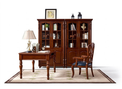 Office set desk study room 4-piece. Chair 2x bookshelf office furniture