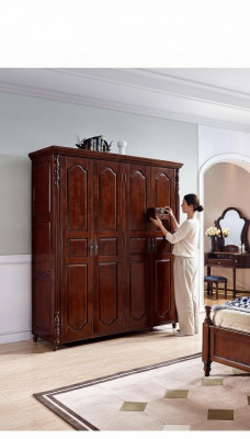 Wardrobe Bedroom Wood Cabinet Style Cabinets Furniture Baroque
