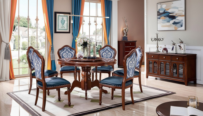 Dining room tables round furniture dining table luxury round table solid wood
