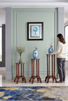 Pedestal Flower Stand Flower Stand Wood Flower Pot Stand 3-piece Set