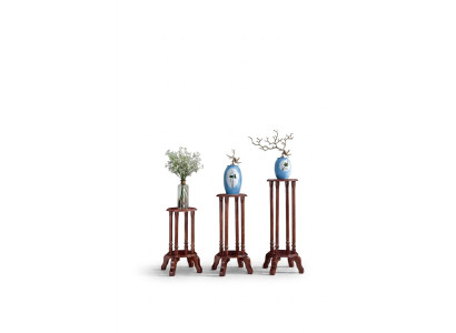 Pedestal Flower Stand Flower Stand Wood Flower Pot Stand 3-piece Set