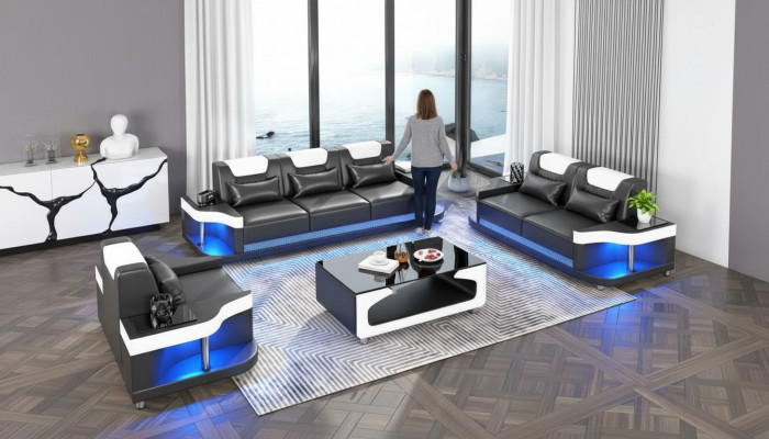 Sofa set 3+2+1 seater set design sofa upholstery couches living room set leather