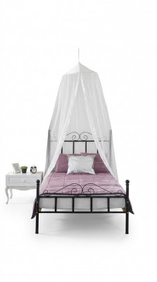 Canopy bed metal bed bedroom set nightstand white furniture bedroom 2-piece set