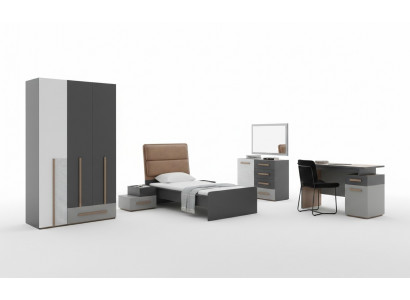 Youth room bed wardrobe dresser desk wardrobe 5-piece set