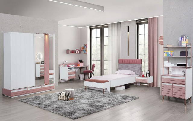 Youth room children's room complete set youth bed desk wardrobe furniture