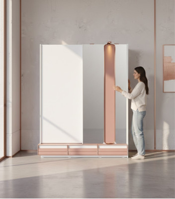 Children's room teenage room wardrobe children's wardrobe wardrobe two-tone