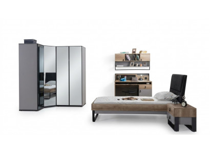 Children's room youth room set bed corner wardrobe wardrobe desk furniture 4-piece
