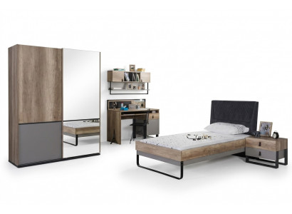 Complete youth room children's room set table bed wardrobe bedside table 4-piece set