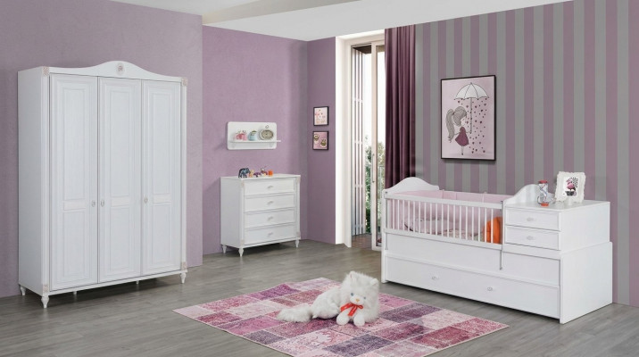 Children's room 3-piece set bedroom wardrobe chest of drawers youth room furniture