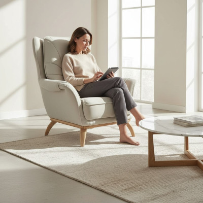 Armchair Upholstery Seat Design Couch Armchair Relax Faux Leather Lounge Living Room