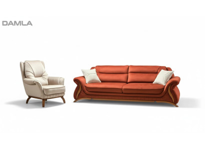 Sofa Couch Upholstery 3+1 Seat Faux Leather Sofas Armchair Seating Suites Design