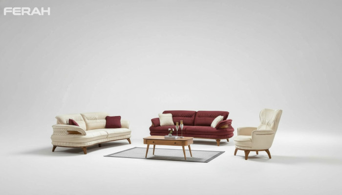 Group sofa set 3+3+1 seater luxury sofa armchair sofa fabric set
