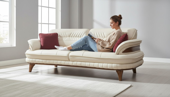 Sofa 3-seater couches sofas Art Deco three-seater new textile luxury couch upholstery