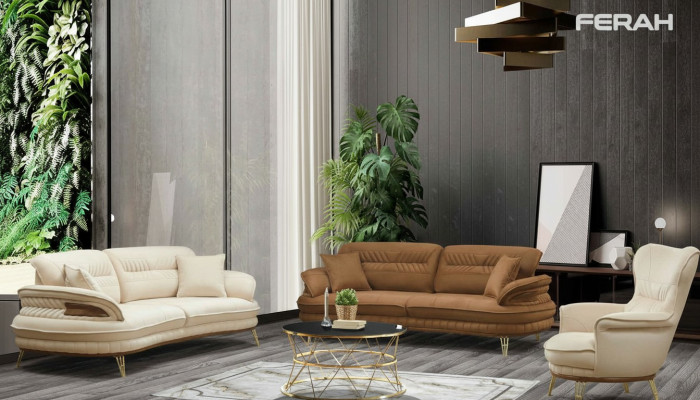 Luxury Sofa Set 3+3+1 Seater Three-Seater Sofa Sofas Armchair Design
