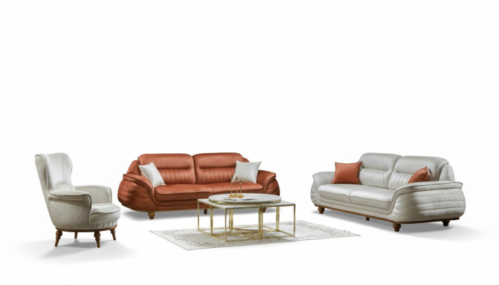 Set of sofas armchair sofa set 3+3+1 seater luxury fabric living room