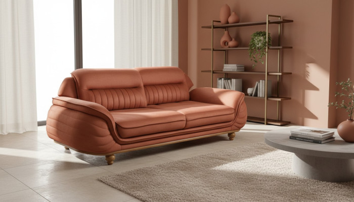 3-seater sofa, furniture fabric three-seater, living room, classic style