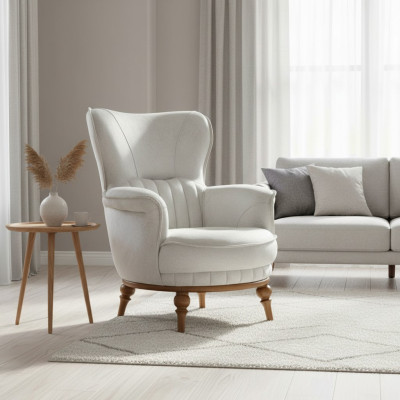 Armchair Luxury Design Textile Living Room Classic Style Furniture Lounge