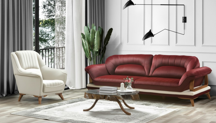 Sofa 3-seater design armchair upholstery seat classic design three-seater