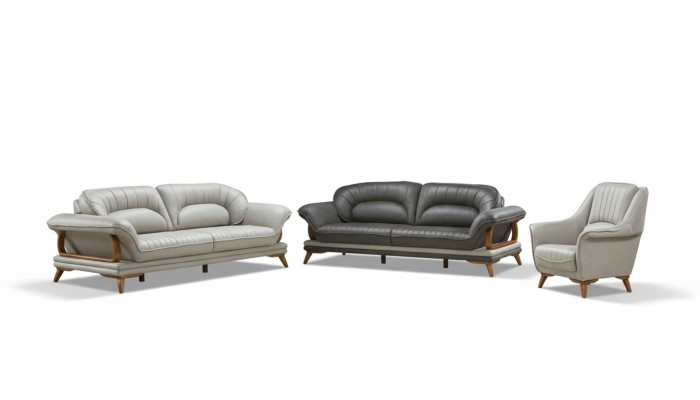 Luxury Suite Set Sofa Suite 3+3+1 Seater Sofas Armchair Fabric 3-piece.