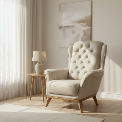 Armchair Luxury Design Furniture Classic Style Design Textile Living Room