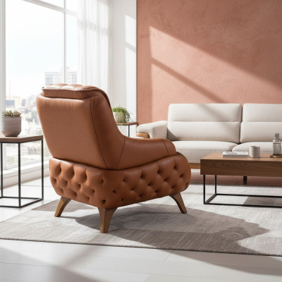 Armchair Seat Modern Design Living Room Upholstered Single Seater Relax Style