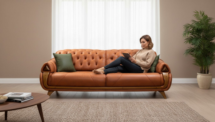 Three-seater luxury 3-seater couch upholstered classic seating sofas room