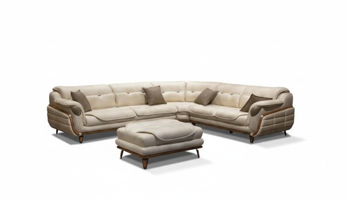 Luxury corner sofa L-shape set seating living room upholstered furniture corner sofa