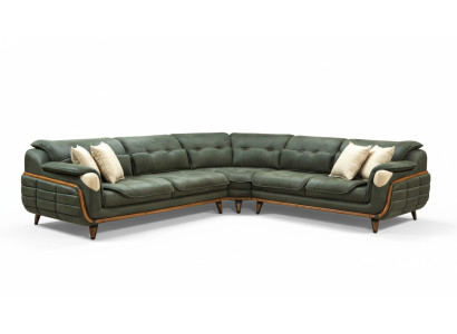 Design sectional sofa L-shape couch upholstery luxury living room soft style