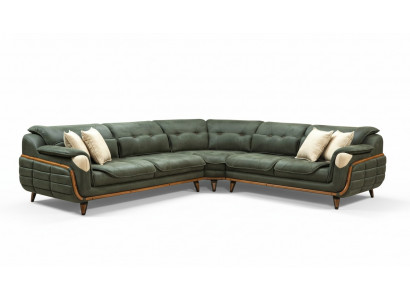 Design sectional sofa L-shape couch upholstery luxury living room soft style