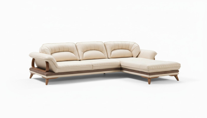Living room textile L-shaped sofas white corner sofa upholstered furniture corner suite