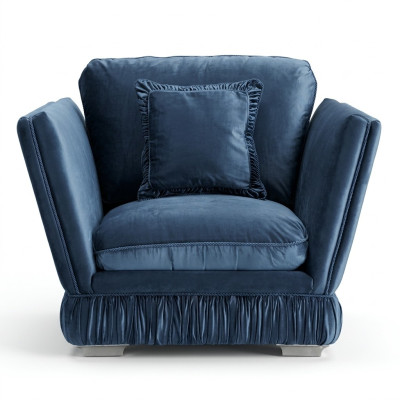 Designer upholstered chair textile single seat upholstered sofa velvet
