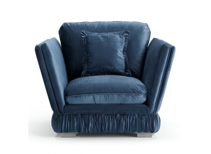 Designer upholstered chair textile single seat upholstered sofa velvet