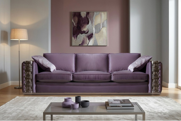 Classic Sofa Big XXL Couch Sofas Living Room Textile Four-Seater Italian