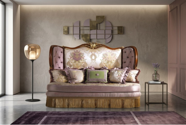 Timeless Elegance Stylish Purple Chesterfield Three-Seater Sofa for Your Home