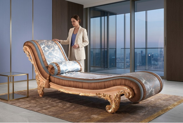 Liege Art Deco brown comfort luxury loungers relax chaise longue Italian furniture