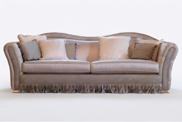 Chesterfield Classic Three-Seater Sofa Upholstered Sofa Textile Sofa 3 Seater New